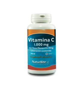 Naturbite Vitamina C 1.000 mg con Rosa Mosqueta 180 tabl.
