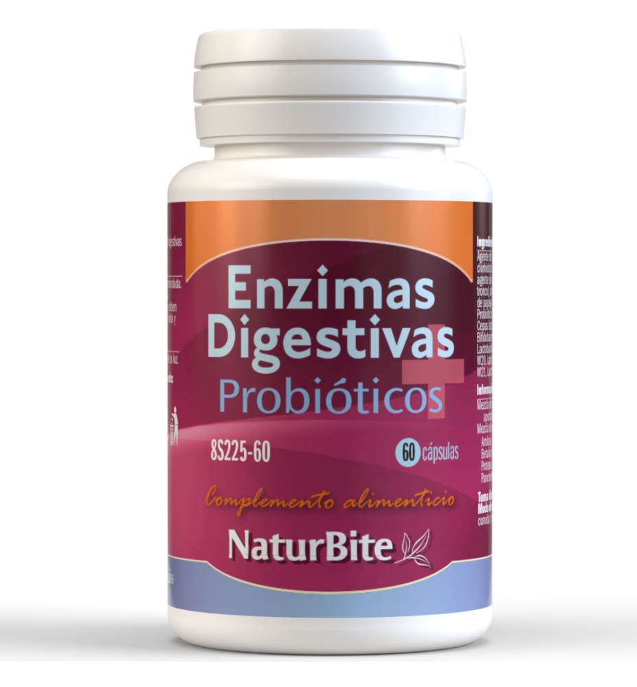 Naturbite Enzimas Digestvas + Probióticos 60 caps.